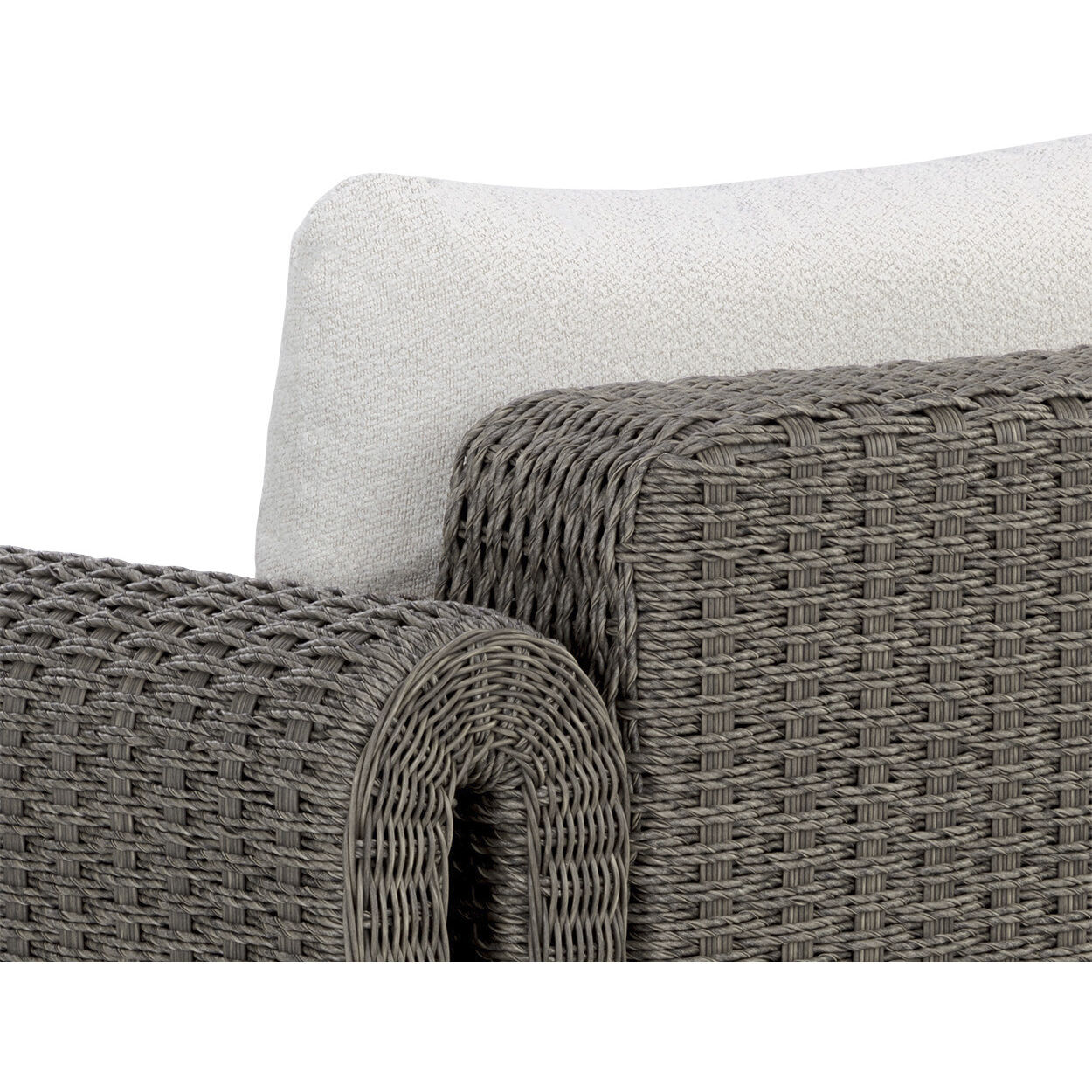 Tibi Grey / Louis Cream Outdoor Lounge Chair